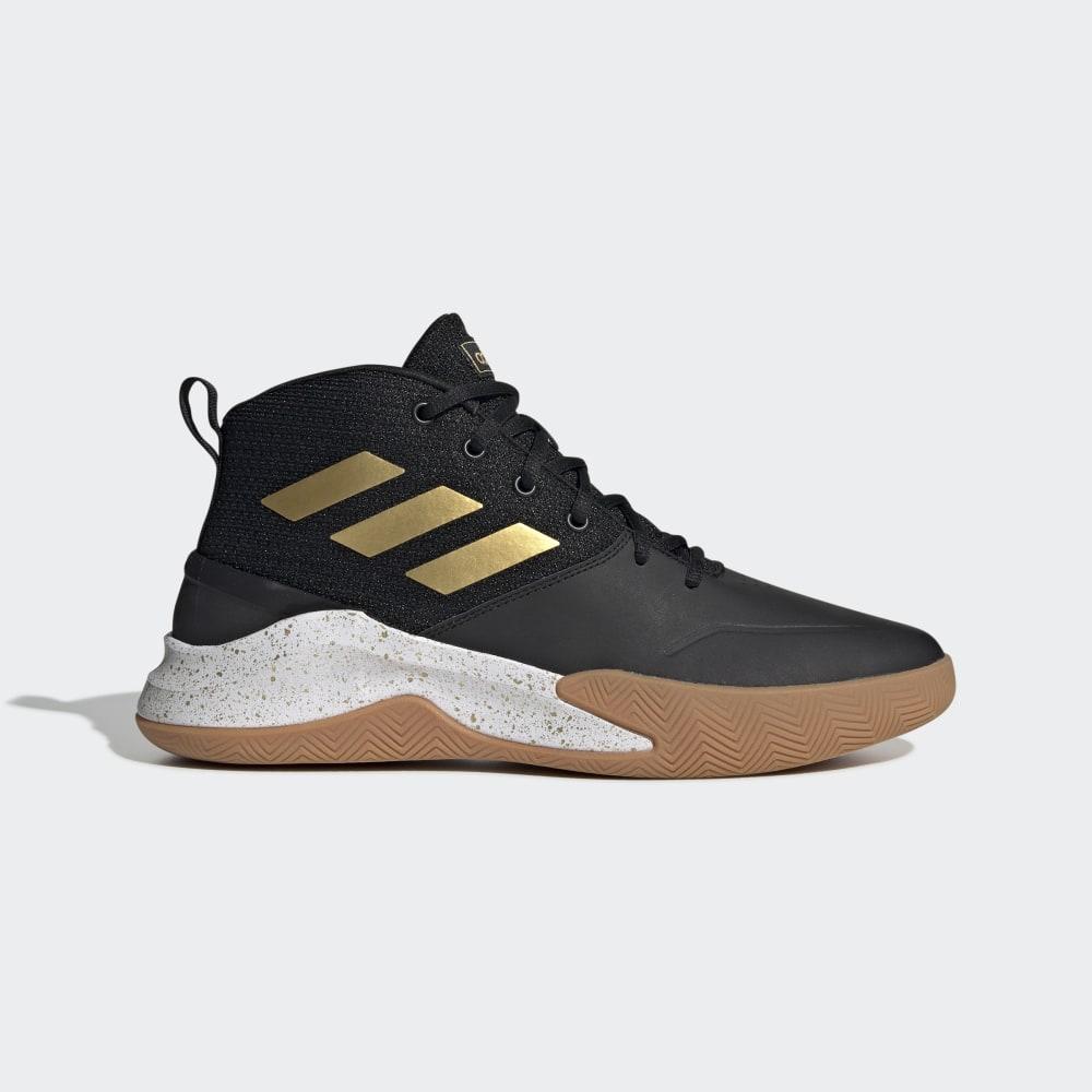 Adidas Men's Own The Game Basketball Shoes Black/Gold/White Ireland EE9636